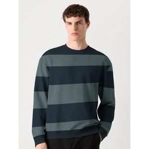 Sudadera para hombre de alta calidad Mezcla de algodón cómoda Manga larga Top para hombre OEM ODM Suministro de fábrica Marca personalizada Ropa al por mayor - Product Image 1