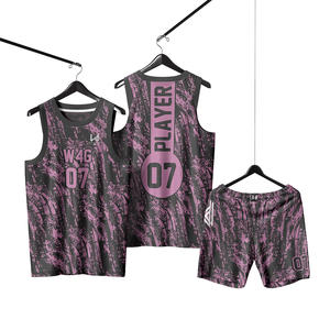 Ensemble de maillot de basket-ball réversible personnalisé pour hommes adultes, imprimé, sans manches, respirant, séchage rapide, évacuation de l'humidité, nouveaux designs personnalisés - Product Image 1