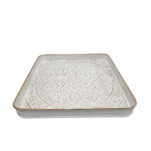 Bandeja para servir con forma de rectángulo de Metal de último diseño en Color blanco para hoteles y restaurantes, bandeja para servir comida de mesa hecha a mano - Product Image 5