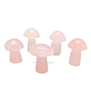 หินเห็ดโรสควอตซ์ Gua Sha ร่างกายธรรมชาติขูดนวดเครื่องมือใบหน้าธรรมชาติพลอยเห็ดขายส่งหิน - Product Image 1