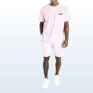 Conjunto Deportivo de Dos Piezas para Hombre, Estilo Urbano, Personalizado, de Verano, de Algodón, con Camiseta de Manga Corta y Pantalones Cortos - Product Image 3