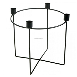 Matte <b>Black</b> Iron <b>Candlestick</b> Holder for Home Decor for Wedding Parties Spa Table Centerpiece Decorations - Product Image 3