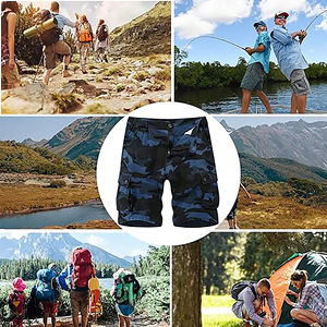 Short Cargo Homme Multi-Poches Twill Camo Casual Work Shorts - Product Image 6