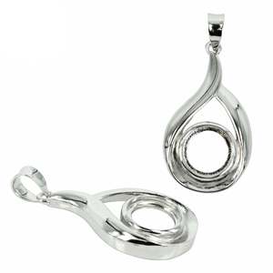 Anillo de copa de pinza clásico de Plata de Ley 925 de 8 MM de moda sólida para mujer, ajuste de bisel de llama redonda para bodas y fiestas - Product Image 1