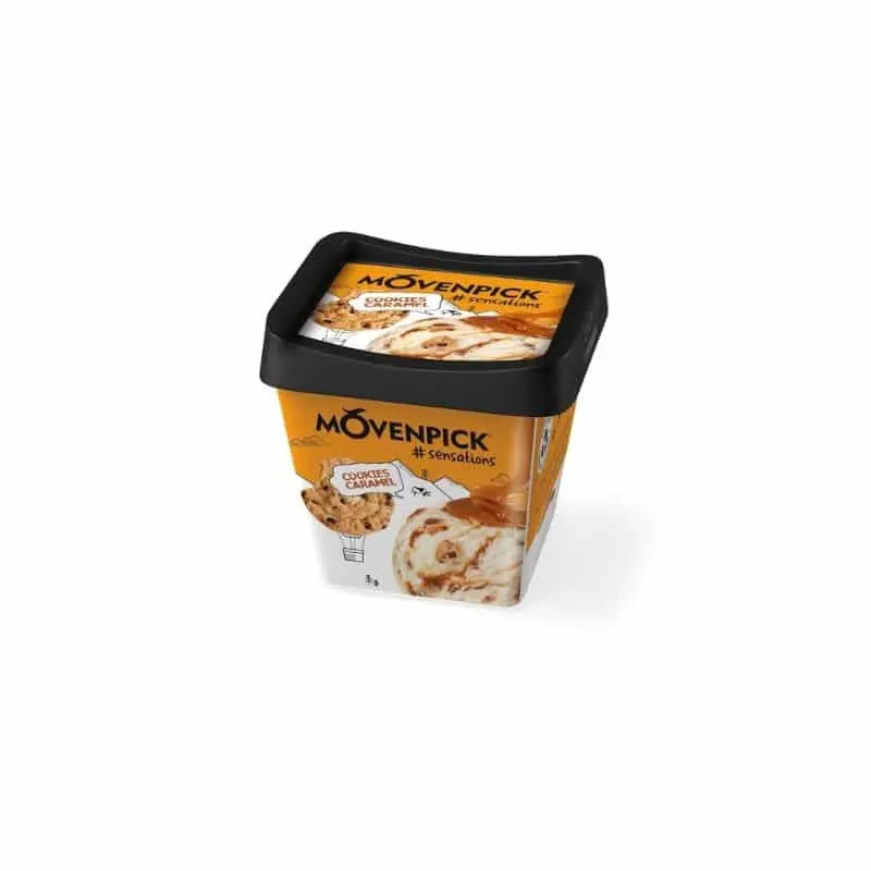 Movenpickカラメリータアイスクリーム-工場提供のソフトサーブネスレMOVENPICK | スイスチョコレートアイスクリーム900ml
