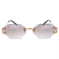 Lunettes de soleil de luxe avec monture en cristal de diamant pour femmes et hommes, style surdimensionné inspiré de la haute couture, collection 2025