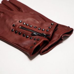 Gants de moto en cuir d'agneau italien pour homme, confortables, décontractés, sportifs, pour l'extérieur, les voyages, doublés en polaire - Product Image 2