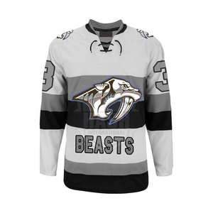 Maillot de hockey sur glace personnalisé de haute qualité par sublimation petit quantité minimale de commande coloré commande d'équipe vêtements de hockey sur glace - Product Image 5