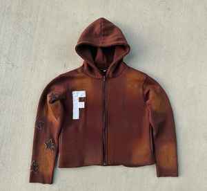 Vente en gros personnalisé de haute qualité luxe Designer lourd 100% coton pull à capuche imprimé et logo brodé - Product Image 3