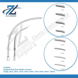 Dilatador de conducto biliar curvo de 7MM de alta calidad, 20cm, instrumentos quirúrgicos de acero inoxidable de Pakistán, instrumentos básicos del fabricante - Product Image 3