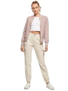 Chaquetas Parka de Manga Larga para Hombre, Nueva Moda, con Cuello Camisero, Ribete de Piel, Tela de Lona, Color Rosa Crepúsculo - Product Image 2