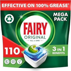 <b>Fairy</b> All-In-1 <b>Dishwasher</b> Tablets Bulk, <b>Fairy</b> <b>Dishwasher</b> Tablets, 110 Tablets, Original - Product Image 4