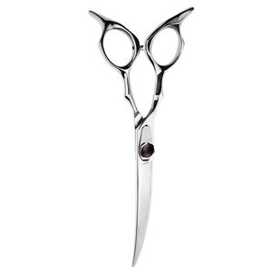 Ciseaux de toilettage pour animaux de compagnie à poignée personnalisée, finition à lame incurvée, ciseaux de toilettage pour animaux de compagnie avec vis réglable - Product Image 5