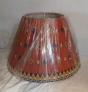 Abat-jour élégant et moderne brodé à la main en tissu de coton de qualité supérieure pour lampes de chevet de table/sol de luxe - Product Image 3