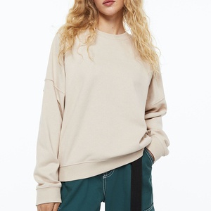 Haute qualité à manches longues col rond solide Streetwear vêtements femmes sweat personnalisé - Product Image 1