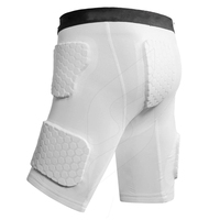 Shorts de football compressifs rembourrés personnalisés pour hommes, 5 coussinets intégrés, respirants, anti-humidité, séchage rapide, UPF 50, tailles adultes et grandes tailles