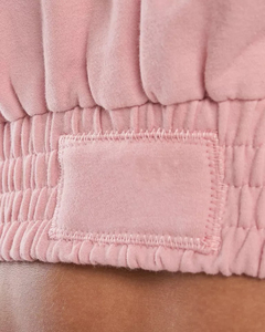 Venta al por mayor de encargo de gran tamaño Puff impreso cordón polar recortado Sudadera con capucha Conjunto para las mujeres sudaderas de invierno - Product Image 4