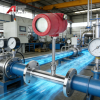 High Repeatability Stainless Steel Thermal Mass Flow Meter for Natural Gas/LPG/Air Pipelines LCD Display Data Logger IP65