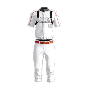 Doublure noire uniforme de baseball Jersey pantalon ensemble personnalisé sublimation retour uniformes de baseball unisexe - Product Image 1