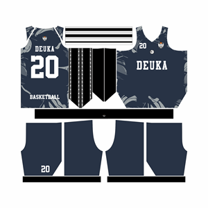 Uniforme de basket-ball imprimé par sublimation de conception personnalisée OEM fabriqué avec un tissu en maille 100% polyester respirant à séchage rapide - Product Image 2