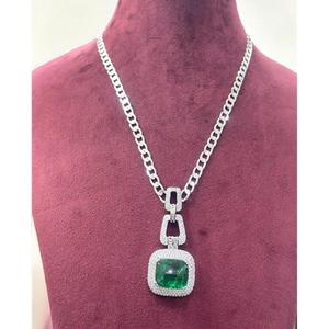 Collier de charme de créateur de haute qualité en argent plaqué zircon uniquement Collection de vêtements de mariage et de fête pour femmes et filles - Product Image 1