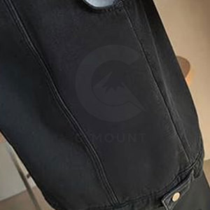 Turn Down Collar Hombres Jeans Chaleco Tallas grandes Jeans Chaleco Transpirable 100% Algodón Uso al aire libre Hombres Jeans Chaleco - Product Image 5