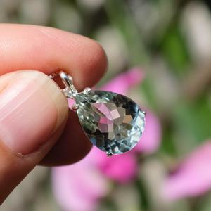 Piedra preciosa de amatista verde Natural, Plata de Ley 925, collar de joyería fina de diseñador hecho a mano para mujer, personalizado - Product Image 2