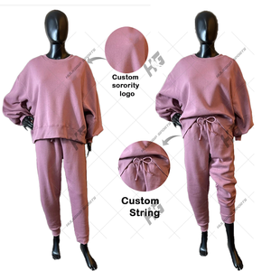 Rose pour sororité fraternité hiver imprimé unisexe Streetwear sweat 100% coton Logo personnalisé - Product Image 1