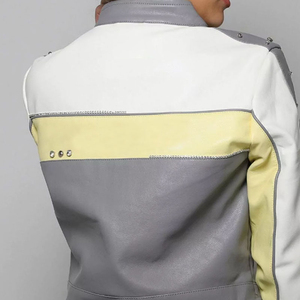 เสื้อแจ็คเก็ตมอเตอร์ไซค์สำหรับผู้หญิงคุณภาพสูง ผลิตตามสั่ง ทำจากหนังแท้ คอตั้ง บุด้วยผ้าฝ้าย พร้อมปักลาย - Product Image 6