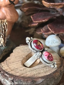 พลอยเทอร์ควอยซ์ดอกรักเร่สีแดงสเตอริ925สามารถปรับได้สำหรับผู้หญิง - Product Image 2