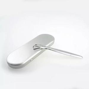 Custom Logo Professional Oral Care Fresh Breath <b>Tongue</b> <b>Cleaner</b> Stainless Steel Metal <b>Tongue</b> Scraper - Product Image 2