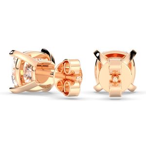 Boucles d'oreilles REYES en argent sterling 925, design classique, diamant de laboratoire CVD de 2,2 carats, pour femmes, cadeaux d'anniversaire parfaits - Product Image 4