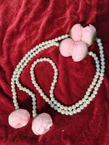 Mala de bienvenue élégante en perles de pivoine pour les Baraties, Mala de perles de mariage, Milni Punjabi Haar |   Bienvenue 4 Feet Swagat Mala - Product Image 4