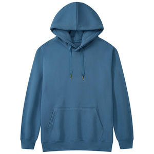 เสื้อฮู้ด400 GSM สำหรับผู้ชายและผู้หญิงผ้าคอตตอน100% สีพื้นแขนปกติทรงหลวมไซส์ใหญ่พิเศษสำหรับผู้ชายในฤดูหนาว - Product Image 5