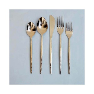 Brass Long Slim Design <b>Serving</b> <b>Spoon</b> and Fork Set with Silver Plated Personal Metal Handle Fork and <b>Spoon</b> New Style - Product Image 3