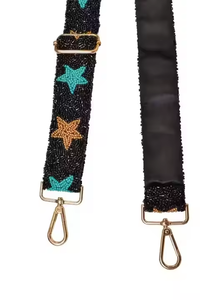 MD HANDICRAFTS-Cinturones ajustables con cuentas, correas de guitarra de longitud personalizada y monedero de estrella con diseño de semillas bordadas - Product Image 3