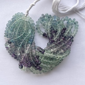 4mm 6mm 8mm 10mm Natural verde azul Multi fluorita suave Rondelle cuentas de piedras preciosas Strand distribuidor precio fabricante tienda oferta ahora - Product Image 1