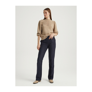 Pantalons et pantalons de costume pour femmes en laine mélangée, coupe classique, Turquie BGN W24P387 - Product Image 1