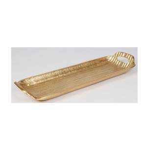 Newest Style Metal & Wood Large Size <b>Black</b> Finished Serving <b>Tray</b> Dessert Serving <b>Tray</b> Restaurant Hotel Supplies Food Server <b>Tray</b> - Product Image 4