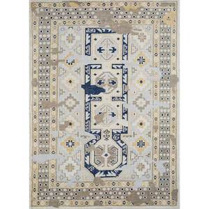 พรมขนสัตว์ถักมือ Erbe สีเทา-ดำ ลายเหรียญ เทคนิคการทอแบบแบน สำหรับบ้าน ห้องนั่งเล่น ทางเดิน - หมายเลขรุ่น Skwl-291 - Product Image 1