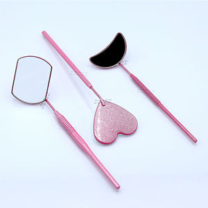 Miroir à cils cosmétique personnalisé en acier inoxydable plaqué pour l'inspection, l'isolation et le mappage des cils de qualité salon - Product Image 2