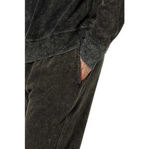 Customizable 2025 Men's Midweight Mid <b>Waist</b> Acid Wash Breathable 100% Cotton Loose Casual Canvas Winter <b>Elastic</b> <b>Waist</b> Joggers - Product Image 6