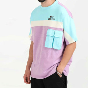 T-shirt surdimensionné personnalisé le plus vendu, 100 % coton, toucher doux, tricoté, couleur unie, haute qualité, respirant, prix bas, vente en gros - Product Image 2