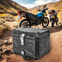 45L Usine Directe Moto Top Box En Alliage D'aluminium Boîte De Queue Universelle