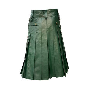 Design respirant quantité minimale de commande bas Kilt en cuir entièrement personnalisé Kilt en cuir fabriqué par des professionnels de couleur unie - Product Image 2