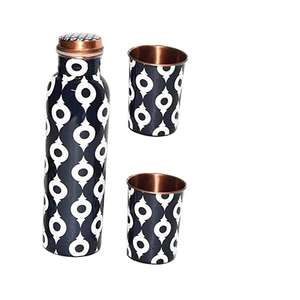 Vente chaude forme ronde 100% bouteille d'eau en cuivre pur pour les bienfaits pour la santé eau potable bouteille en cuivre à bas prix - Product Image 5