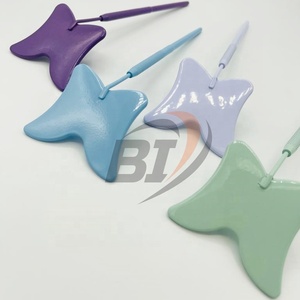 Pinzas de cejas con espejos de pestañas en forma de corazón de mariposa de acero sostenible para extensiones de pestañas - Product Image 2