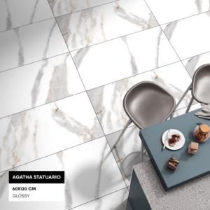 Azulejos de porcelana con acabado metálico de diseño de nueva llegada 600x1200mm para sala de estar y parque. - Product Image 1