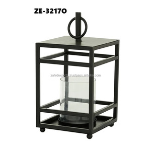 Portavelas hecho a mano con acabado antiguo para interiores clásicos Portavelas de metal envejecido Fabricado por Zahid Exports en India - Product Image 6