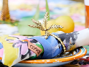 Best Selling Luxury Metal <b>Gold</b> Leaf Napkin Rings <b>Kitchen</b> Tabletop Decoration <b>Accessories</b> - Product Image 2